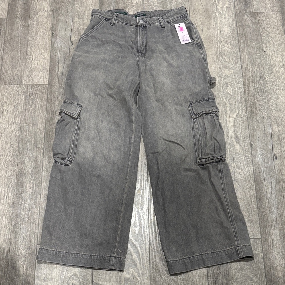 Wild Fable Gray Women's Flare Cargo Jeans